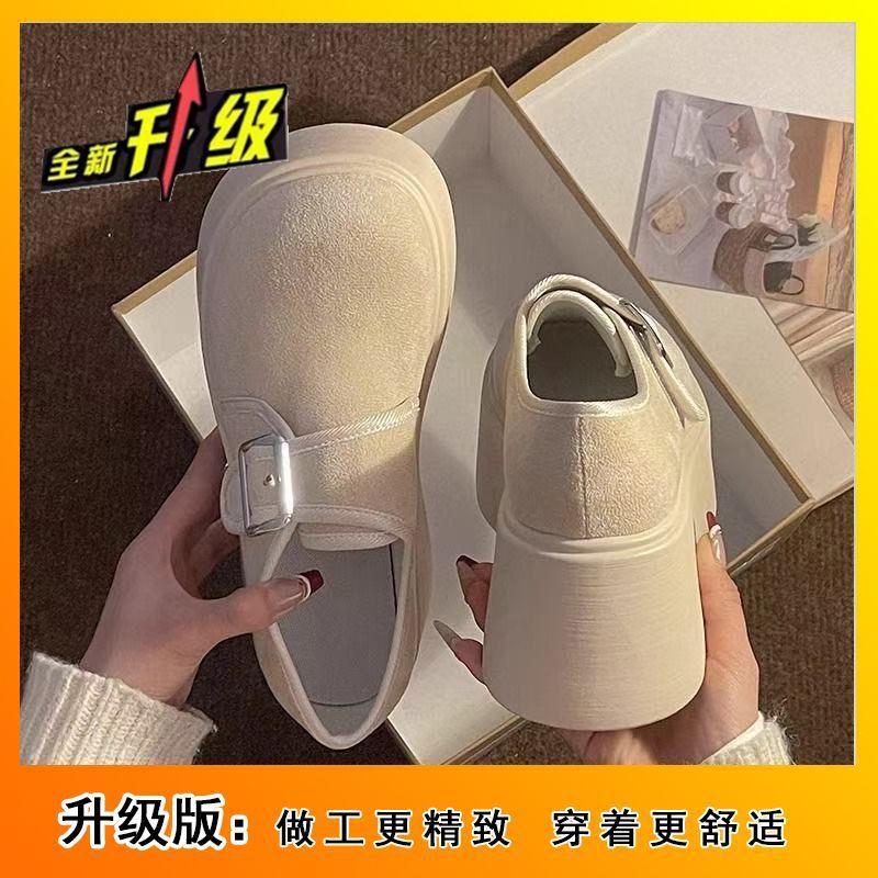 

2025 весна и осень новые ретро маленькие мужские туфли для увеличения роста с юбкой JK студенческие одинарные туфли платформа маффин большеголовые туфли детские 40