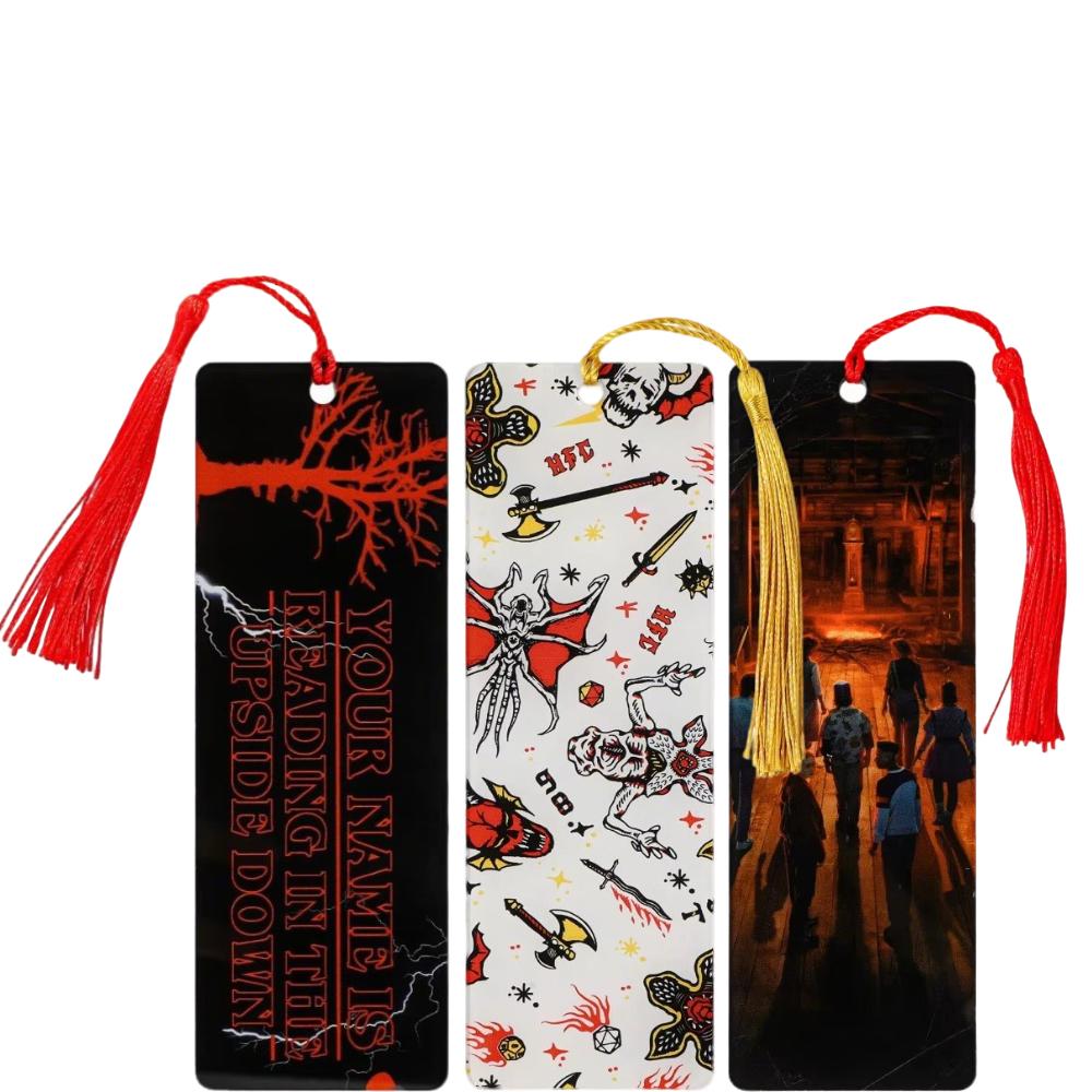 Hot Creative Reader Accessories Movie Horror Acrylic Bookmark Withtassel For Bookworm Student Stationery Teacher Office Supplies