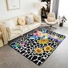 Erosebridal Outer Space Carpet 5x7 Universe Stars Moon Print Area Rug Planet Space Theme Indoor Floor Mat Cosmos Blue Decorative Rug for Boy