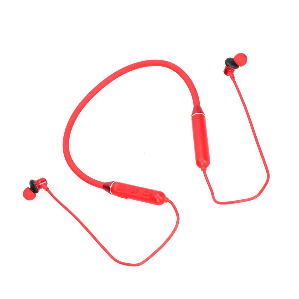 Neck Mounted Bluetooth 5.1 Earphone Wireless Noise Cancelling Sports Mobile Phone EarphoneRed