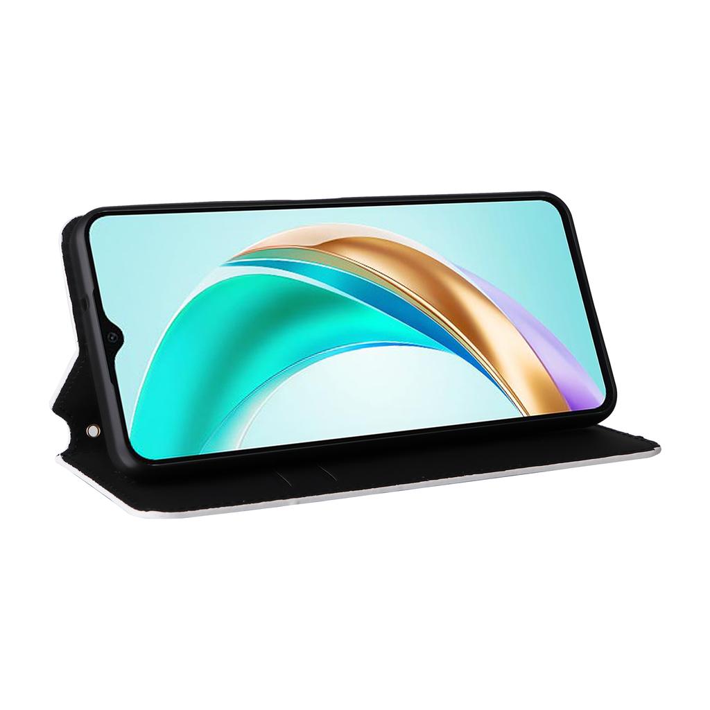 Für Honor X6b 4G Kratzfestes PU-Lederetui Rautenmuster Prägung Brieftasche Ständer Handyhülle