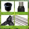 Expandable Garden Stainless Tripod Sprinkler With Interchangeable Nozzles 3/4in Fast Release Connector Easy Ground Mount