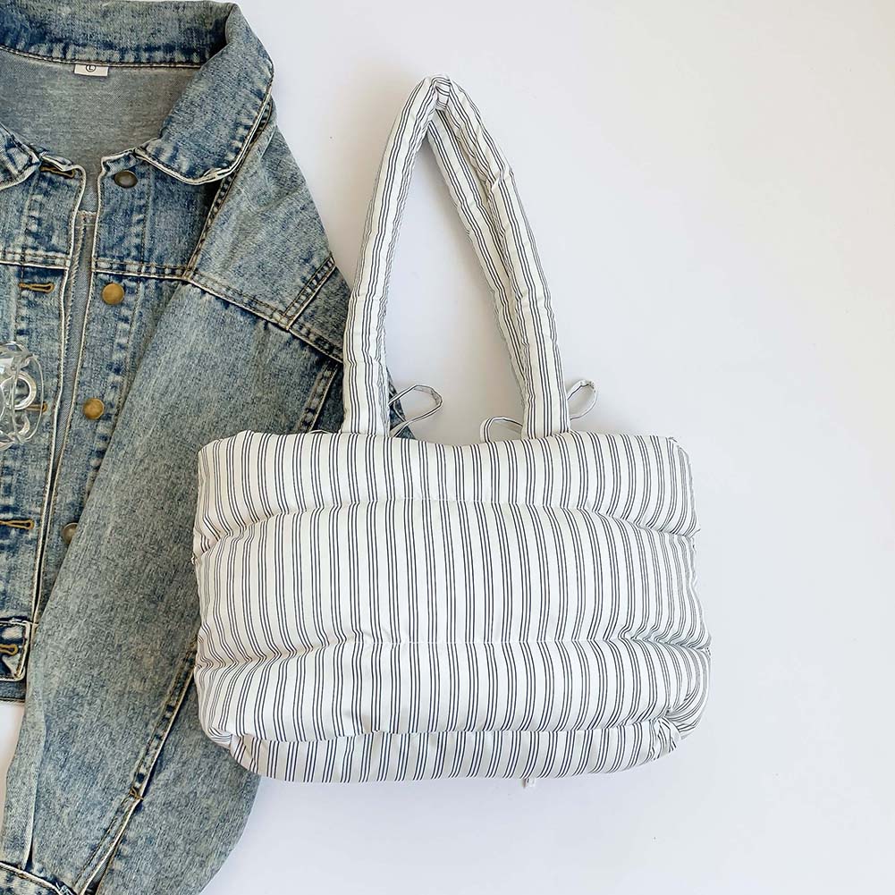 Женская стеганая сумка-тоут Мягкая сумка-хобо  Облако  Большая вместимость Стеганая сумка-тоут Застежка-клапан Модная сумка-тоут Стильная сумка для поездок на работу хаки