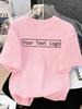 Customized Personalized Your Text Logo Female T Shirts Cotton Breathable Soft Workwear Casual Loose Home Clothes Trendy Y2K Tee