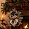 Double Sided Printed Double-sided 2D Pendant with Christmas Acrylic Holiday Decor Metal Chain Snowflake Indoor