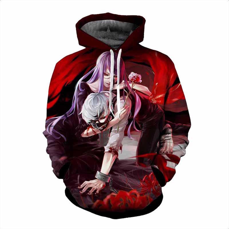 Sweatshirt Tokyo Unisex Ghoul Cosplay Sweater Capuche Sweat Hoodie Pullover