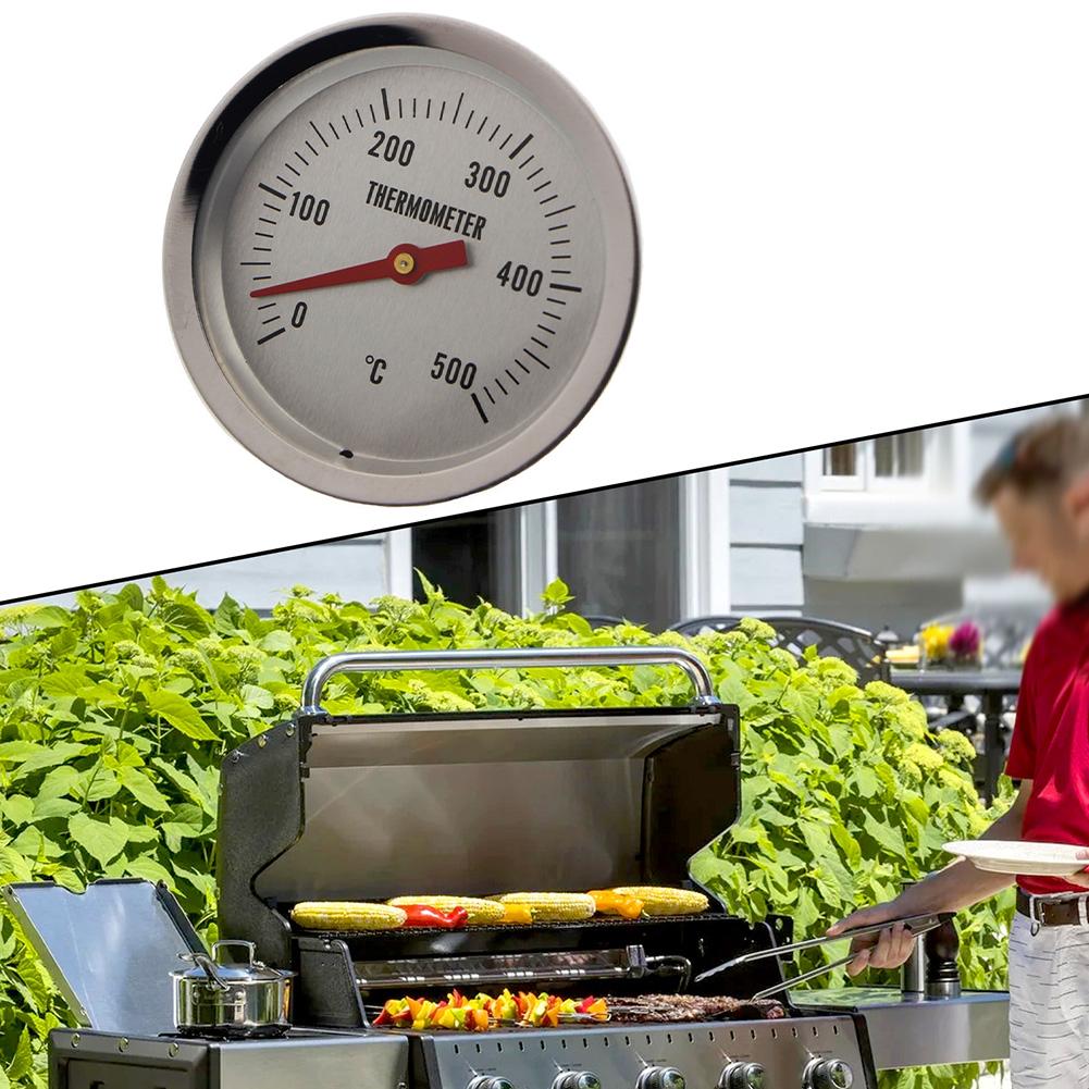 Stainless Steel Probe Bimetal Thermometer Stainless Steel Body Bimetallic Sensing Coil 7cm Probe Length For Stovetop