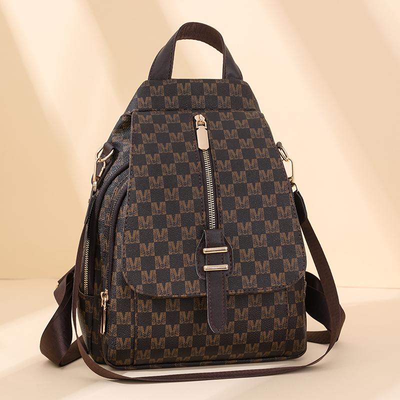 Print-Rucksack Damen-Rucksack aus weichem Leder, vielseitig verwendbar, Umhängetasche, Reiserucksack für Damen