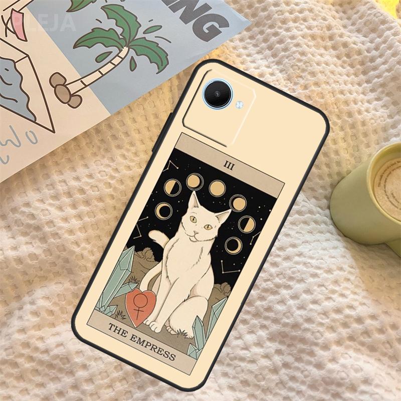The Empress Tarot Cat Art Print Case For Realme C71 C75 C61 C53 C55 C33 C63 C51 C65 C67 11 12 13 14 Pro Plus GT6 GT7 15 Pro