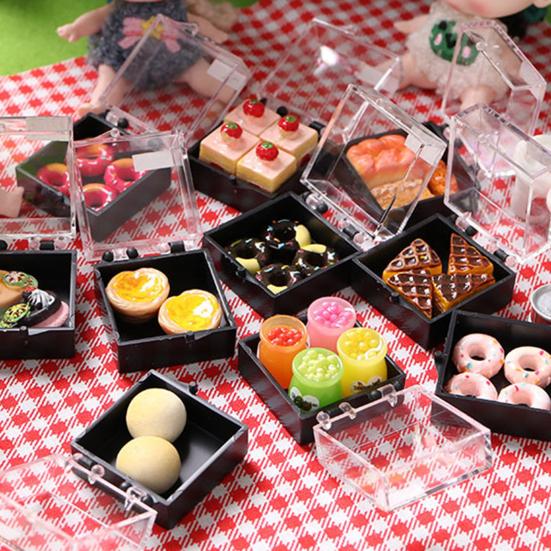 Practical Dollhouse Cake Wear-resistant 1/12 Miniature Boxed Cakes Model Kitchen Toys