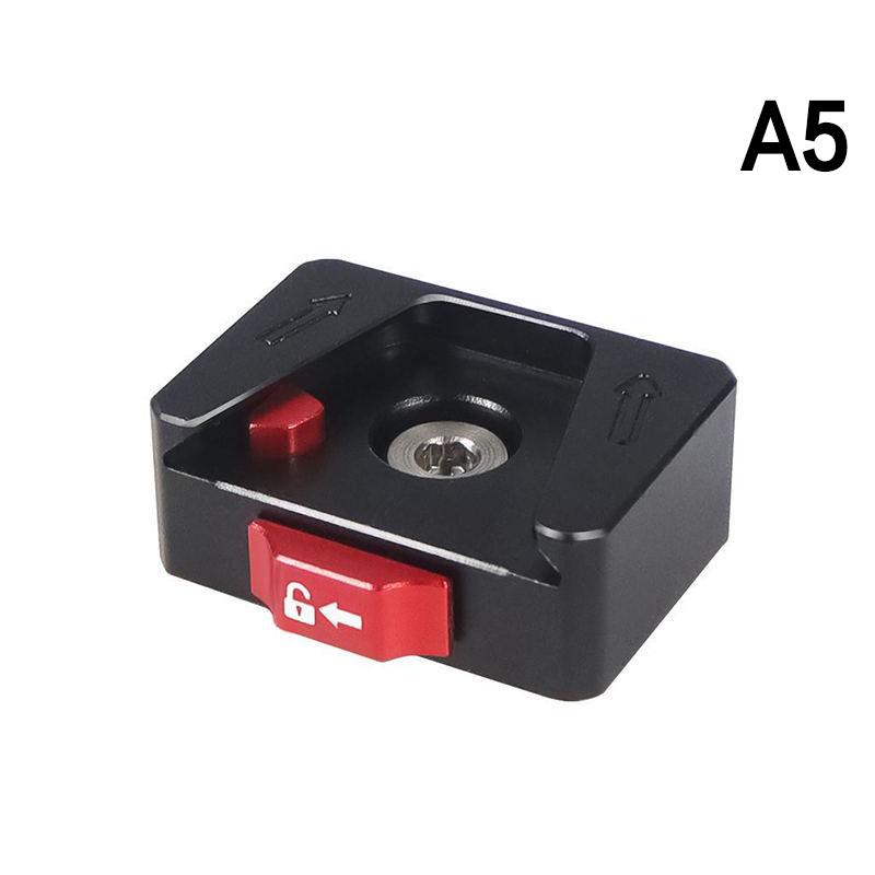 Mini Monitor Mount Plate Quick Release Clamp Fast Switch Install System 1/4 Screw For Action Camera Tripod Slide Rail Stabilizer