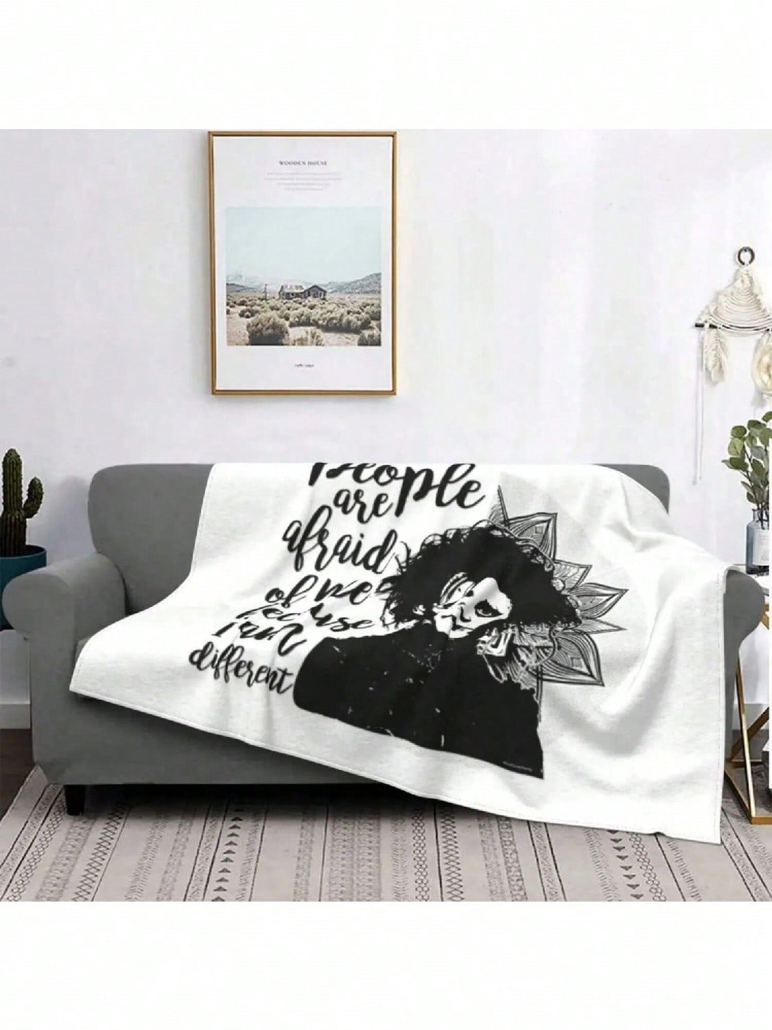 Эдвард Руки-ножницы Мандала Ультрамягкое Микрофлисовое Одеяло 75X95CM