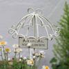 Vintage Lace Umbrella Garden Stake Weather-proof Metal Yard Art Flower Pot Bed Decoration