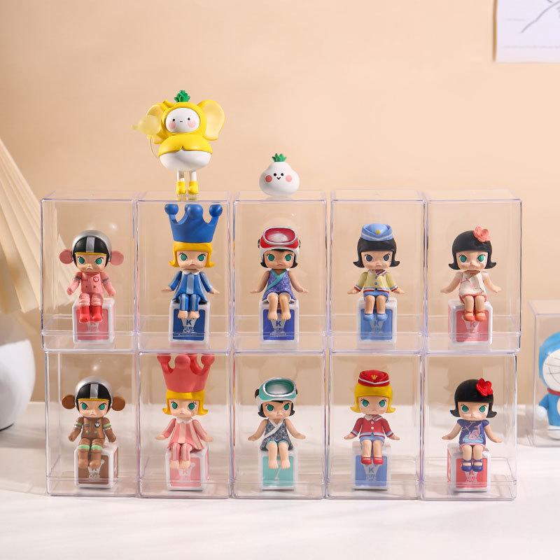 Stackable Acrylic Mystery Box Storage Display Frame Single Transparent Doll Box