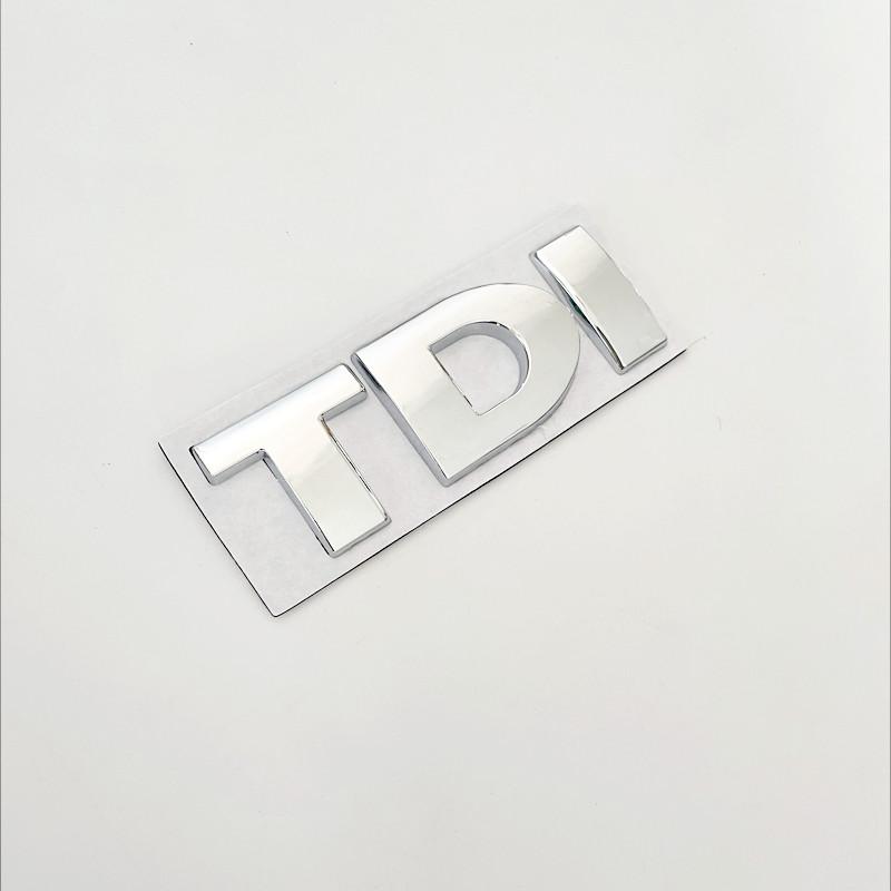 EPYFH1 3D Metal Logo TDI Emblem Car Front Grill Badge Rear Trunk Sticker For VW Golf 4 6 7 MK6 Polo Jetta Passat Accessories