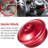 Fuel Filter Cap For Ford 6.0L Powerstroke Diesel 2003-2007 F250 F350 F450 F550 F650 F750 Excursion E150 E250 E350 E450 Billet Aluminum (Red)