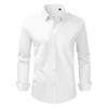 Men's Button Up Shirt, Mens Long Sleeve Wrinkle-free Button Down Dress Shirts, Slim Fit Soft Stretch Fabric for Business Casual or Formal, Work,