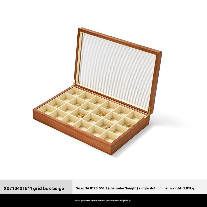 Premium Solid Wood Jewelry Box, Ring Necklace Earring Bangle Storage Case, Luxury Jewelry Display Organizer