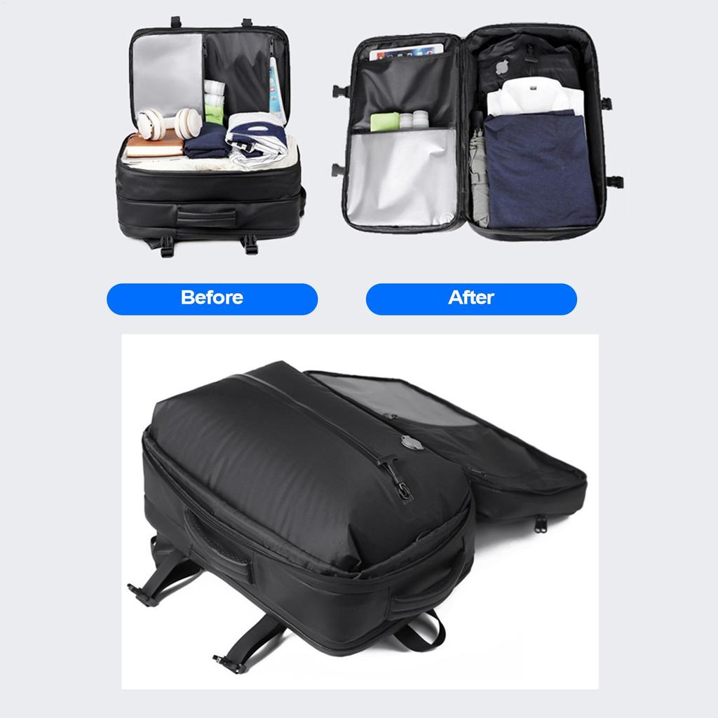 Vacuum Travel Bags Expandable Vacpack Backpack Expandable Travel Backpack with Lock Vacuum Compression Sealing Daypack