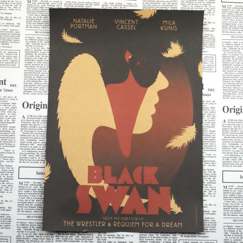 

Black Swan Retro Kraft Poster – Free Shipping, Classic Movie Decor for Living Room, Restaurant, Bedroom, or Bar White card paper (non-adhesive) 30*42 cm