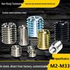 M4 Reducer Threaded Sleeve with Flange, Slotted & Self-Tapping Inner and Outer Teeth