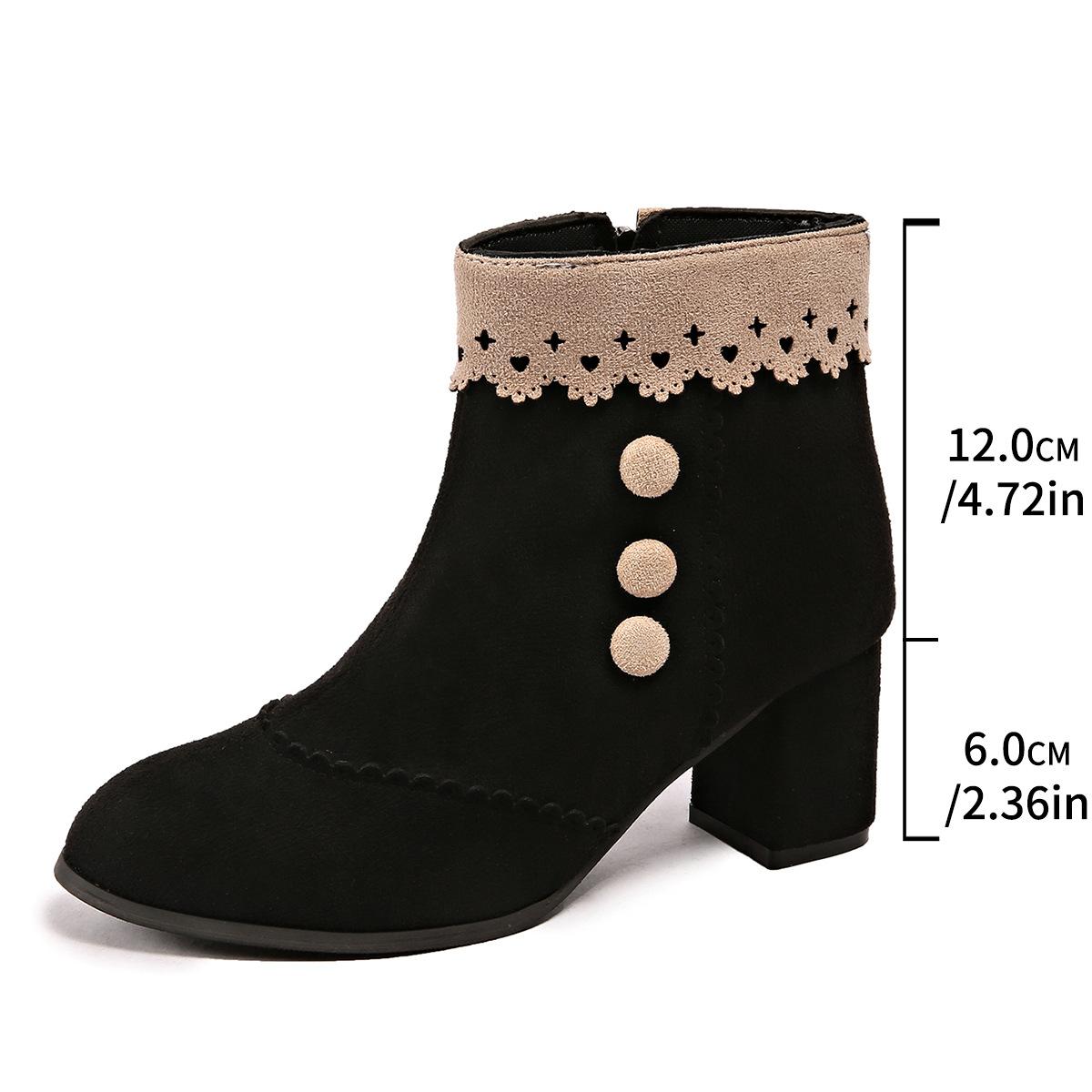 

Модные осенние женские сапоги на высоком каблуке, модные кружевные черные бархатные ботильоны на массивном каблуке, ботильоны на молнии, женская обувь на квадратном каблуке 42 чёрный