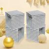 1/4PCS Scene Props Shiny Silver Magic Cube Shape Creative Packaging box Party decorations Candy box Retro 25x25x25cm