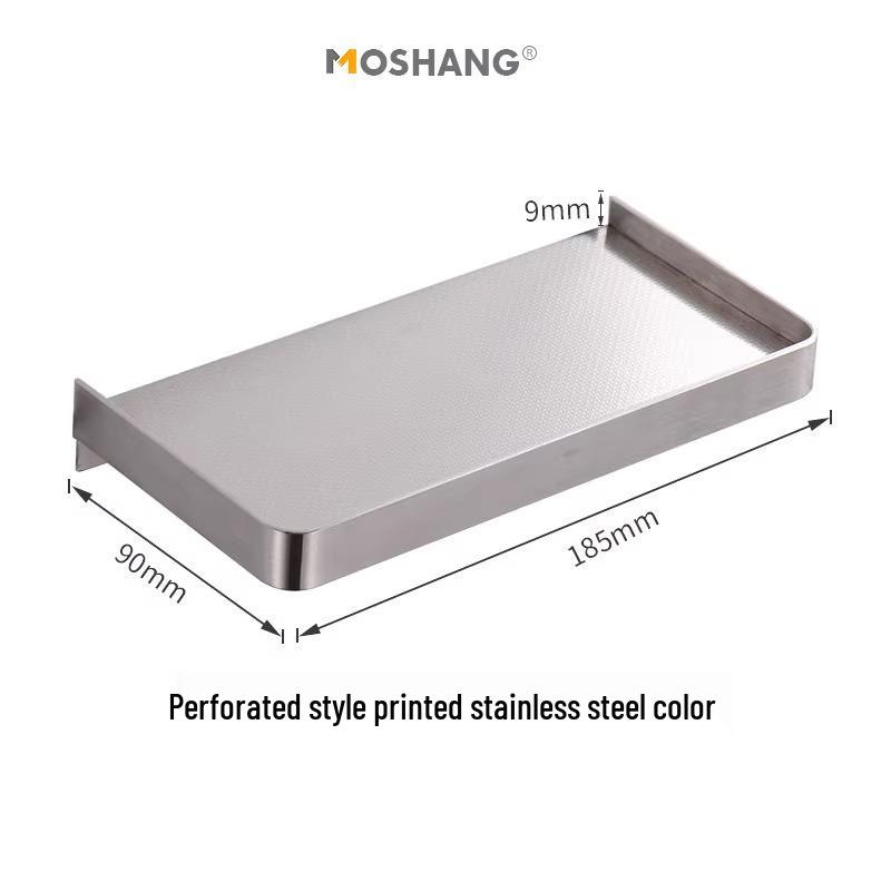 Foldable No-Drill Bathroom & Bedside Phone Holder Tray