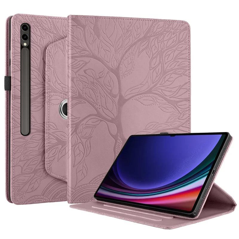 For Samsung Tab S10 Ultra Case 14.6inch 3D Emboss Tree Fold Fashion Funda For Galaxy Tab S8 Ultra S9 Ultra 14.6 Tablet Cover