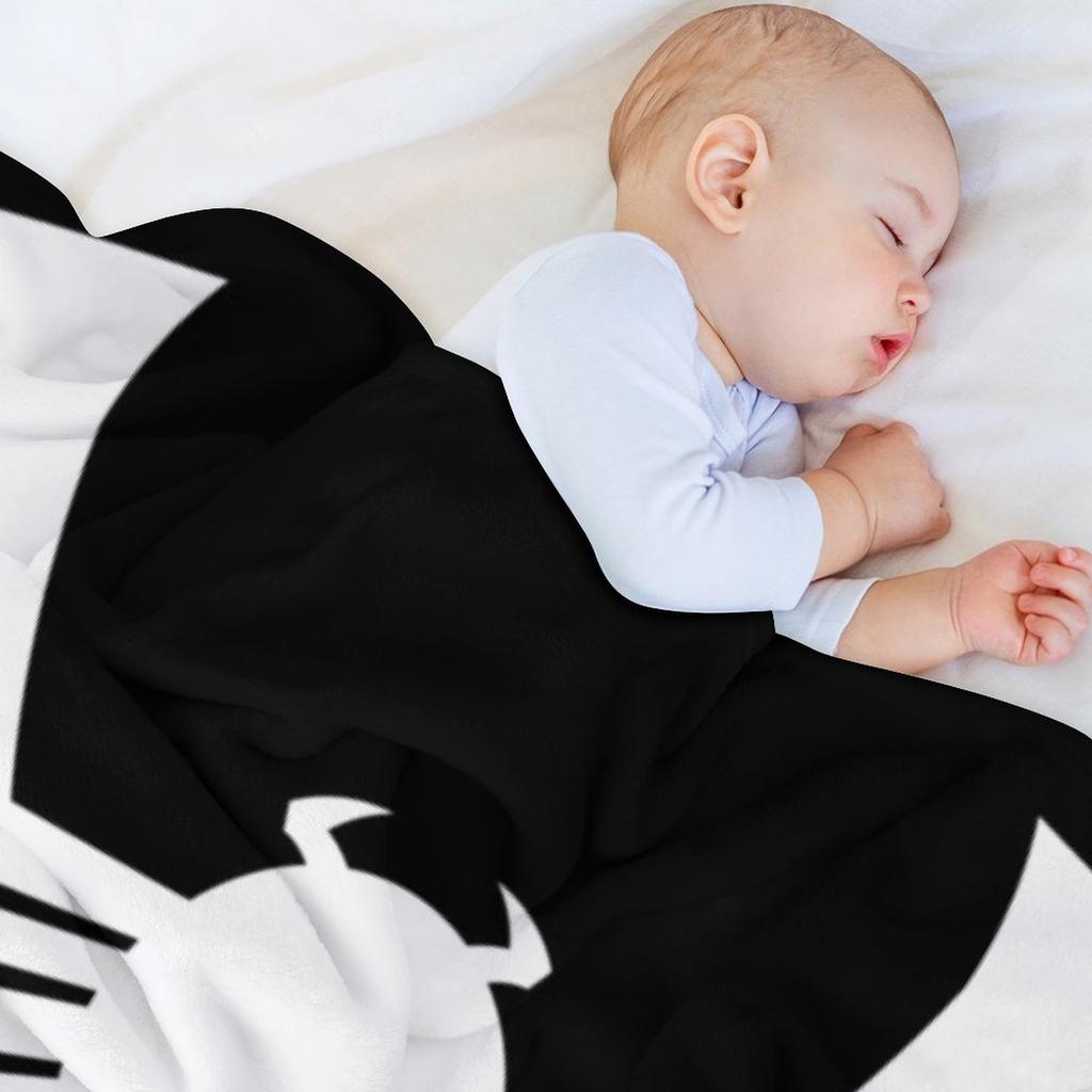 Back in Black Throw Blanket Fashion Sofas Flannels Beautifuls Blankets For Baby Blankets