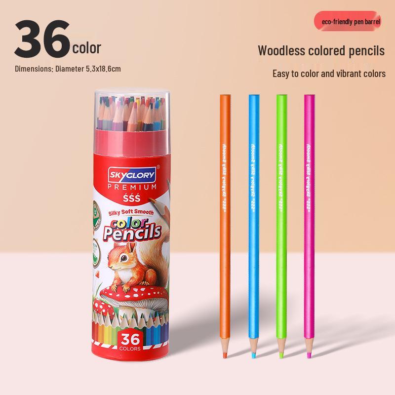 Eco-Friendly Hexagonal Oil-Based Colored Pencils - 48 Color Set for Students