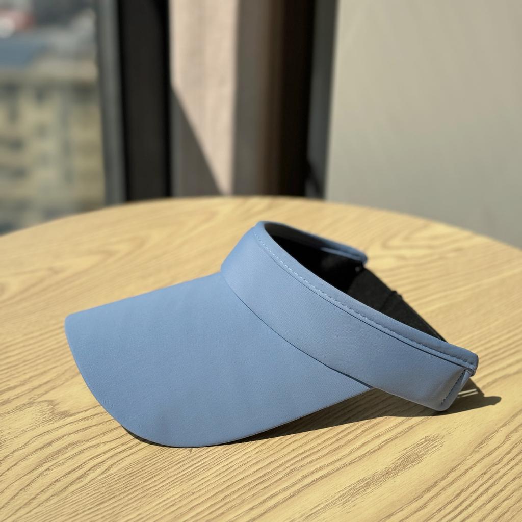 New men's summer sun protection hat with large brim, UV protection, open-top design for outdoor running and cycling