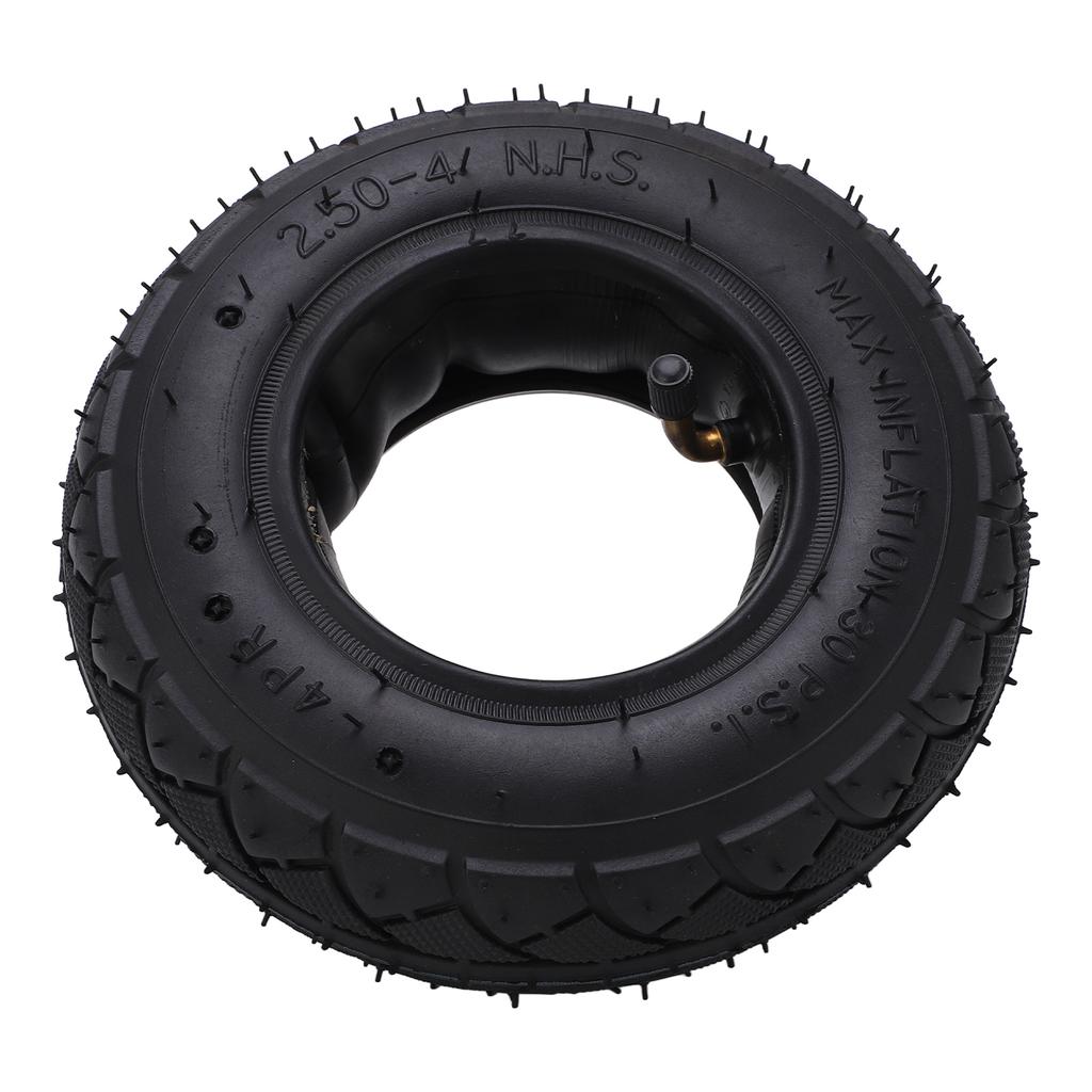 2.50?4 Tire and Inner Tube Set Rubber Inner Outer Tyre Replacement for Scooters Electric Wheelchairs