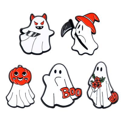 Cute Cartoon Pumpkin Ghost Death Little Devil Brooch Halloween Funny Wizard Pin Badge Cosplay Props Men Women Backpack Jewelry