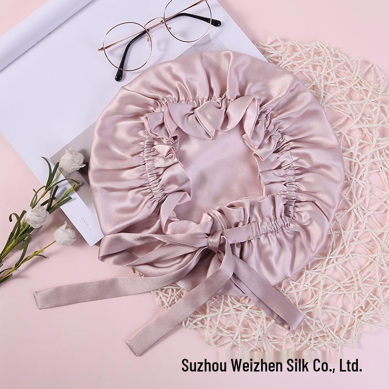 Doppellagige Maulbeerseide Schlafmütze für Damen - Haarpflege & Postpartaler Schutz