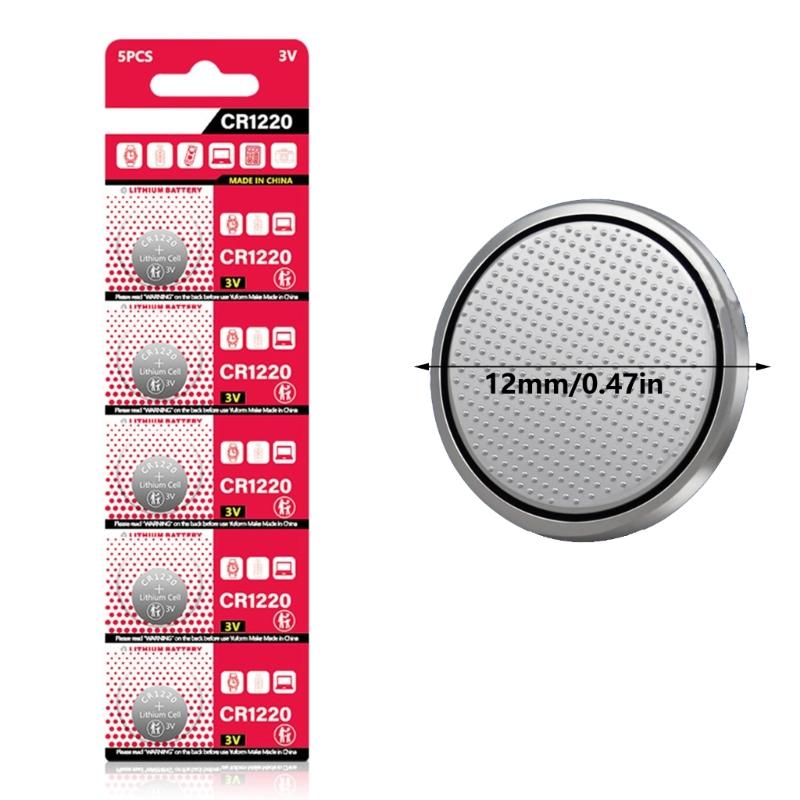 Pack Of 10 DL1220 BR1220 ECR1220 LM1220 KCR1220 L04 3V Lithium Button Cell Batteries for Toys Clocks Remotes and More