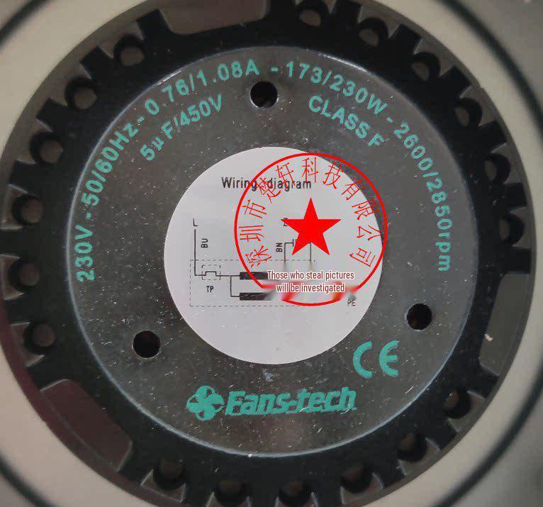 FJ250N0000 230V 0.76A 173W/230W Original Taiwan Imported Centrifugal Fan