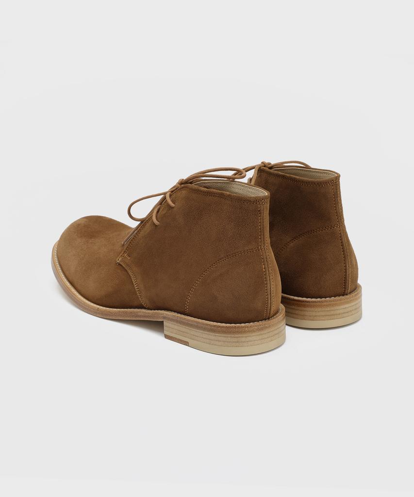 Firenze Atelier [Red Sole] Ankle Line Solid Chukka Boots 2700 [Mid Brown Suede]