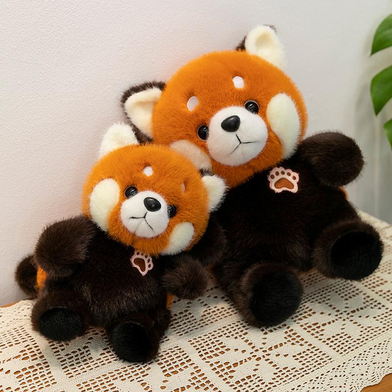 New raccoon plush toy simulation cute little raccoon panda doll throw pillow for children's birthday gift