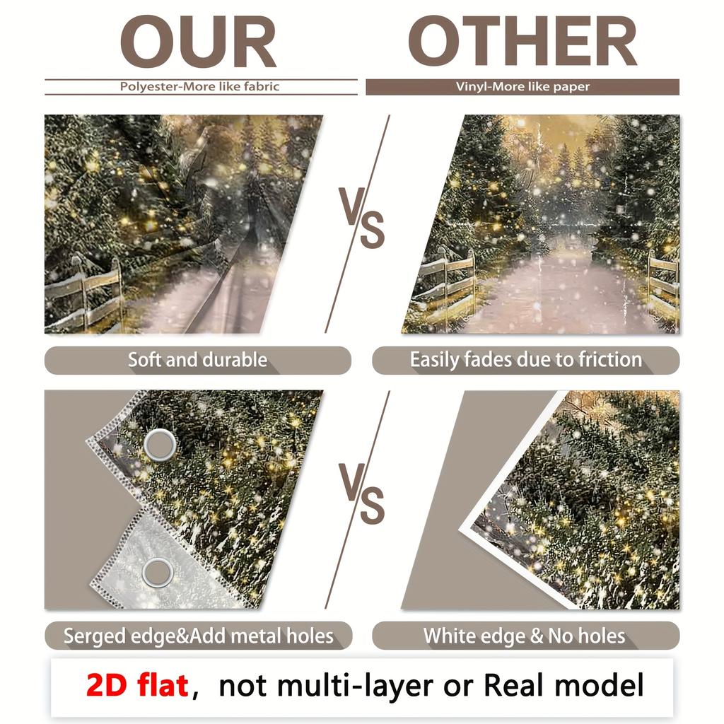 Christmas Tree Star Lights Sunset Decoration Background Winter Backdrop Decorations For Photo Studio Photo Booth Christams Party