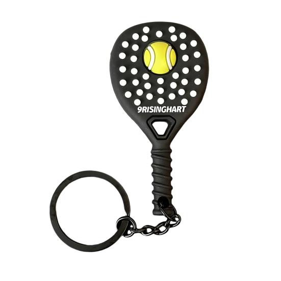 Брелок Яркий Цвет Дизайн Теннисной Ракетки Брелок Спортивная Тема Подвеска для Сумки Нескользящая Рукоятка Брелок Аксессуары для Рюкзака чёрный