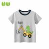 27kids K-style Children's Clothing Kids Short Sleeve T-Shirt Summer Boys' Dinosaur Hook Machine Clothes Baby Boys' 100% Cotton Coat