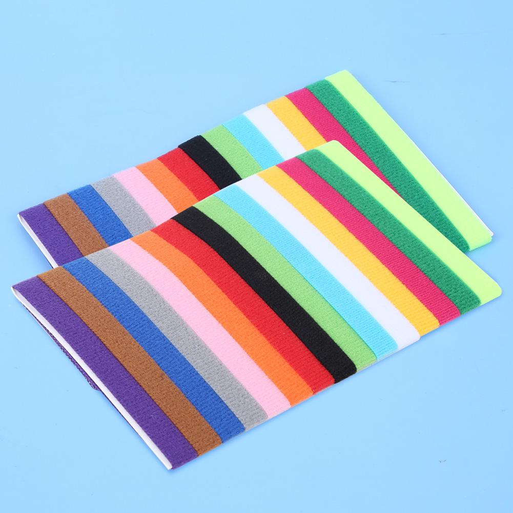 (30 Peças 2 Sacos) Fecho de Fita Aderente Tiras Reutilizáveis Coleira Ajustável Organizador de Fios