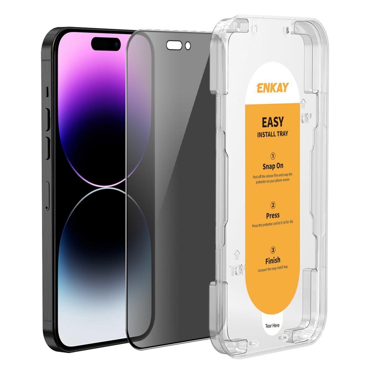 

ENKAY HAT PRINCE Для iPhone 14 Pro Захисна плівка для екрана з захистом від шпигунства Повне покриття Плівка з високоалюмосилікатного скла As Shown A