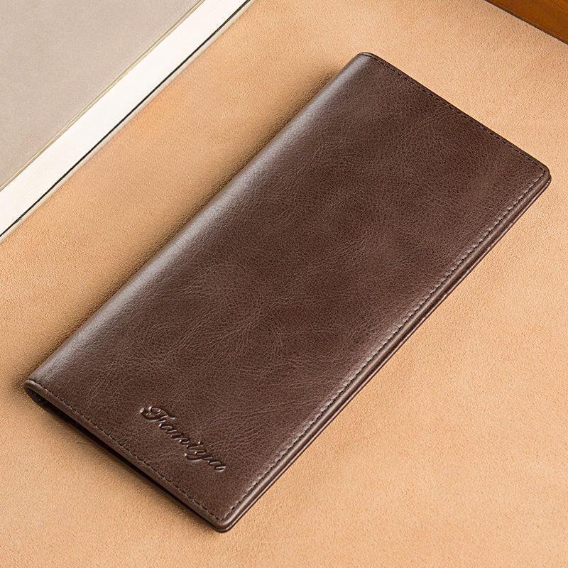 Men’s Long Wallet PU Leather Bifold Clutch Wallet Large Capacity Card Holder Cash Organizer Slim Purse Business Wallet for Men