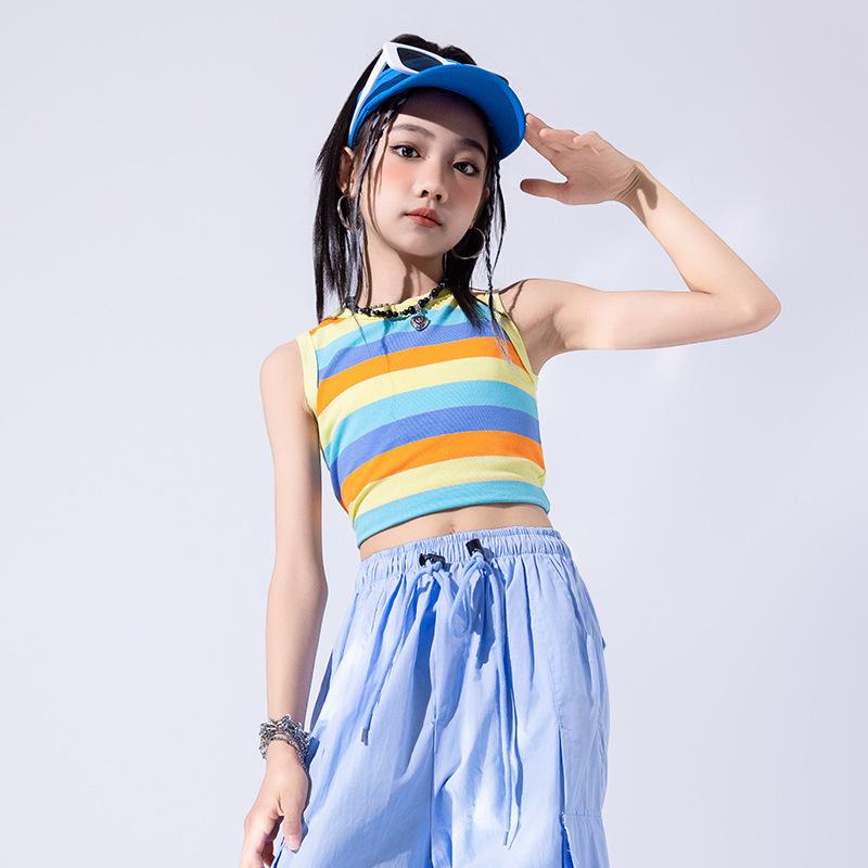 Costum de dans jazz la modă pentru fete pentru spectacole de vară