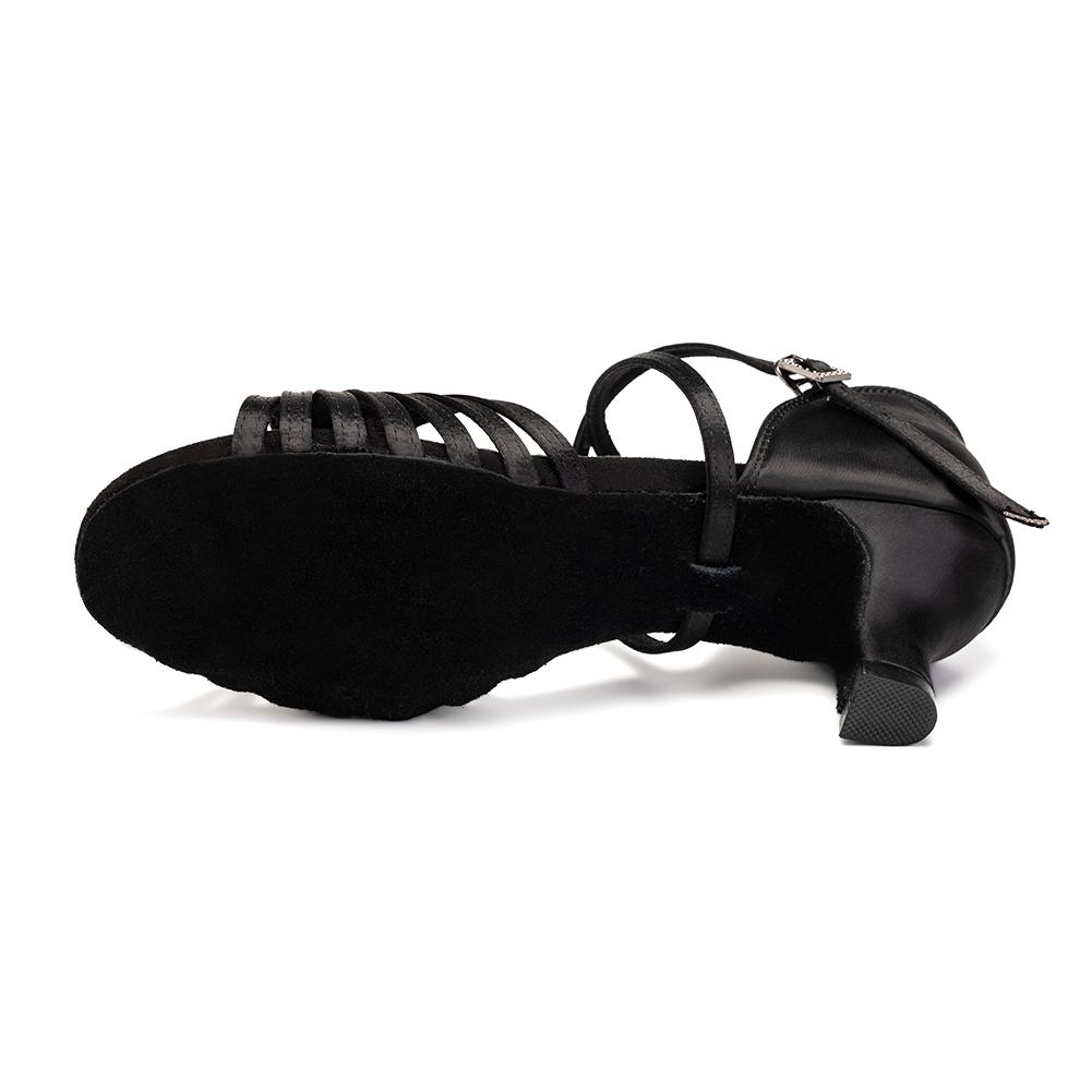 Satin Latein Tanzschuhe für Damen Mädchen Weiche Sohle Damen Tango Salsa Ballsaal Party Tanzschuhe Indoor Absatz 5.5cm