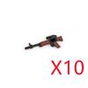 WWI WWII Building Blocks Soldiers Military Accessories Bomb Two-color Gun Mini Brick Weapons Gift Toy AKM Helmet RPG Grenad X026