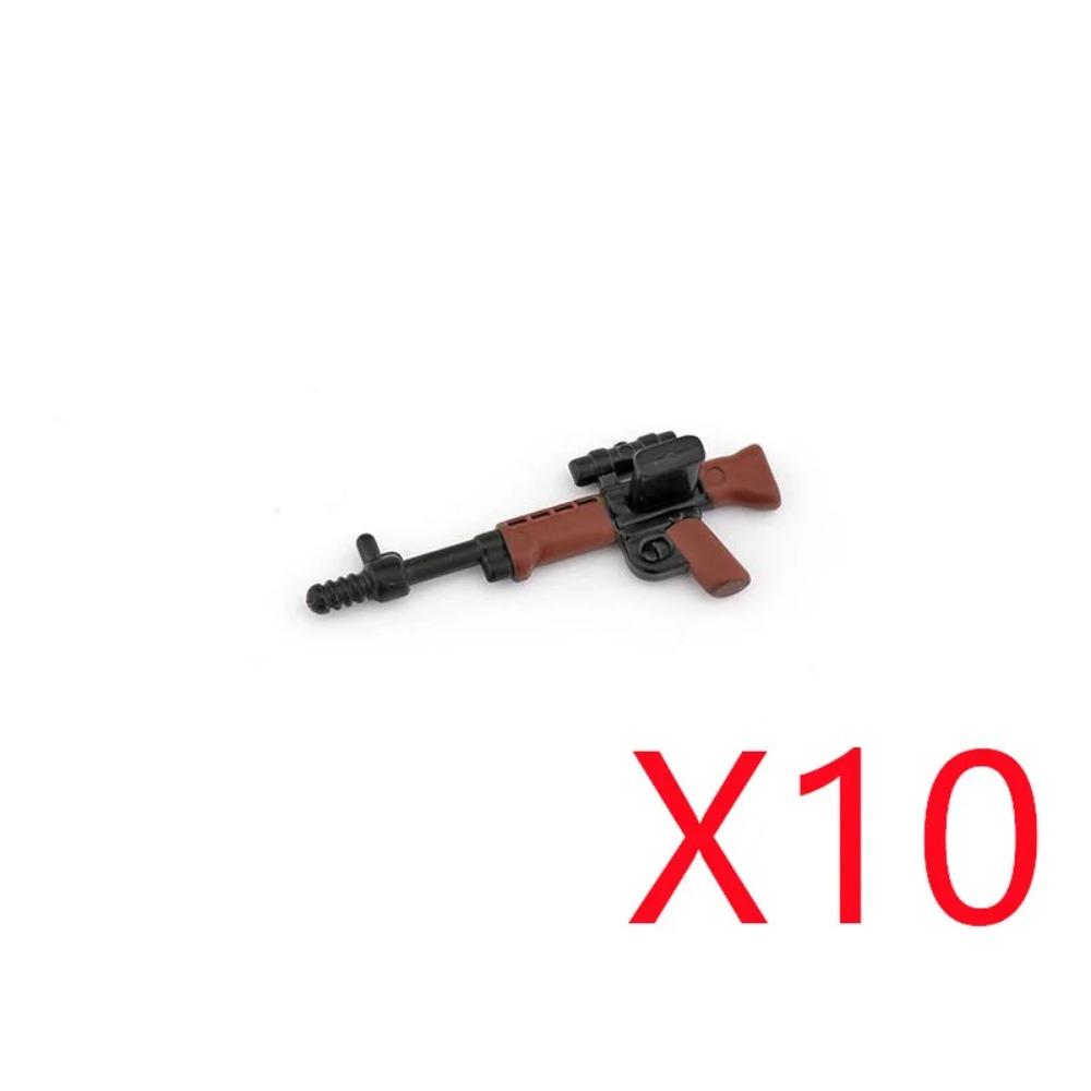 WWI WWII Building Blocks Soldiers Military Accessories Bomb Two-color Gun Mini Brick Weapons Gift Toy AKM Helmet RPG Grenad X026