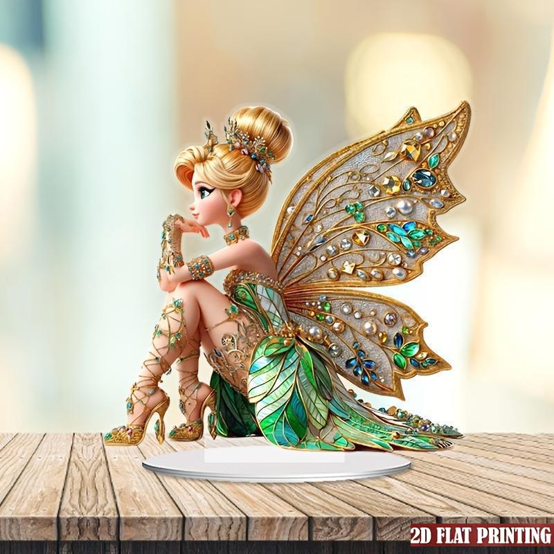 1pcs Flower Fairy Elf Acrylic Bedroom Decoration Living Room Decoration Home Decoration, Gifts for Family and Friends